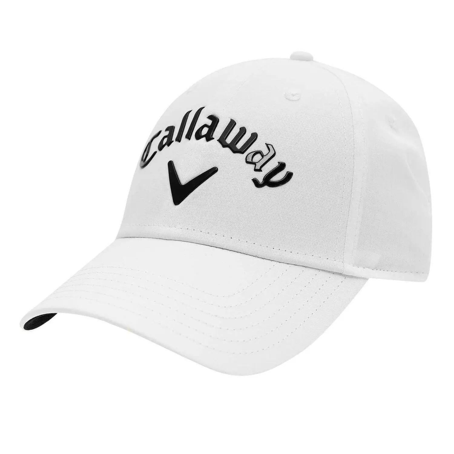 Mens Logo Polyester Golf Cap (White) 3/3
