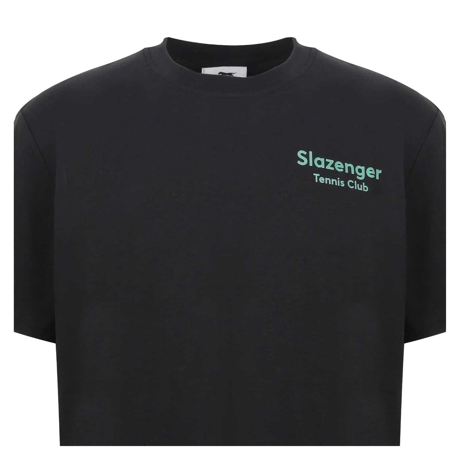 "Tennis Club" TShirt für , Rundhalsausschnitt Herren Schwarz 3/4