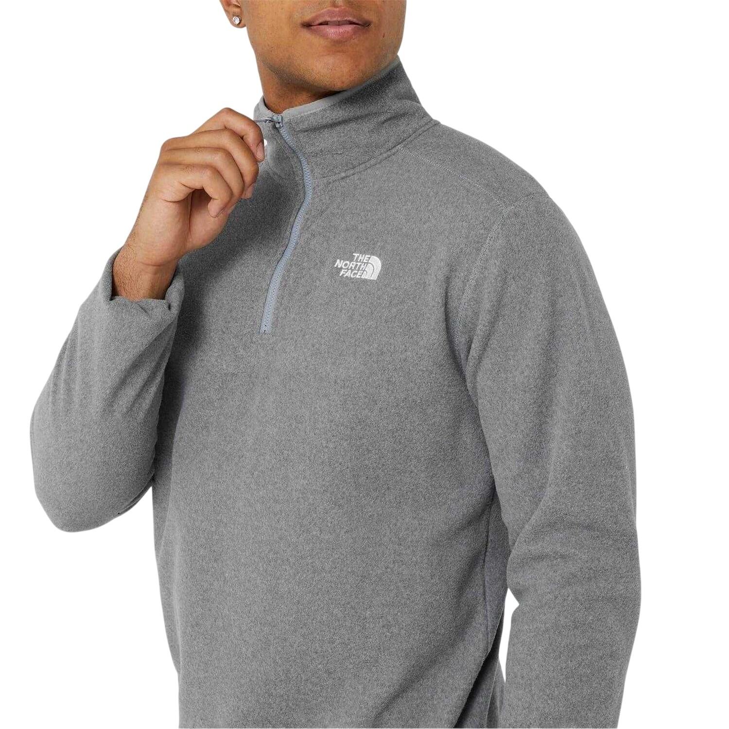 "Glacier" Sweatshirt für , mit kurzem Reißverschluss, Fleece Herren Mittelgrau 4/4