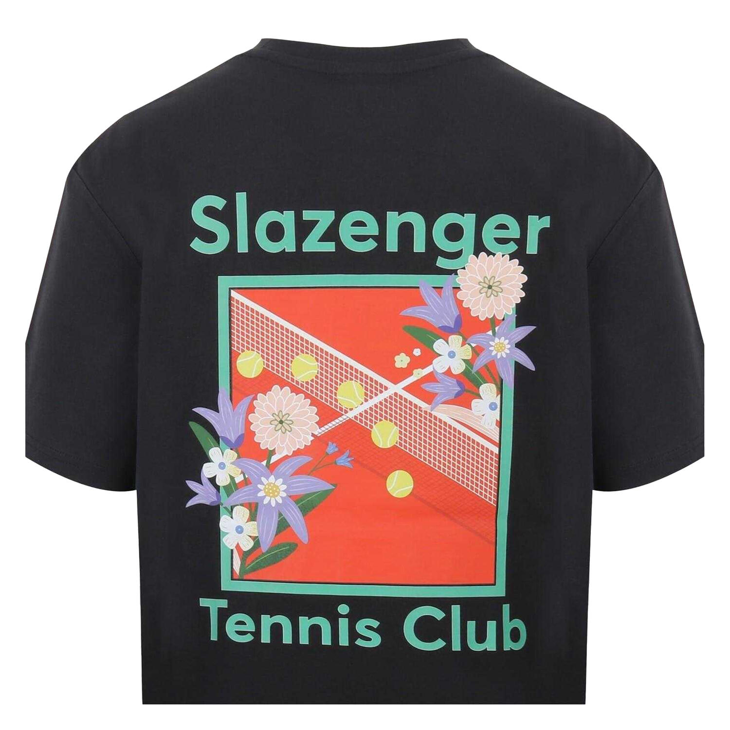 "Tennis Club" TShirt für , Rundhalsausschnitt Herren Schwarz 4/4