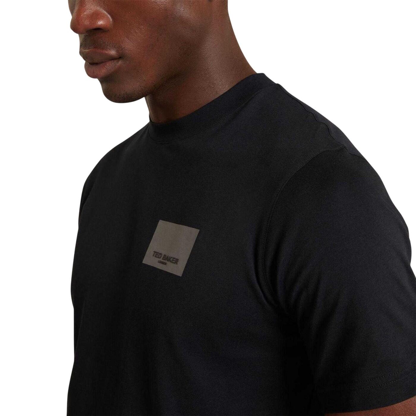 Tshirt Motif/style Logo Rectangulaire Homme (Noir) 4/4