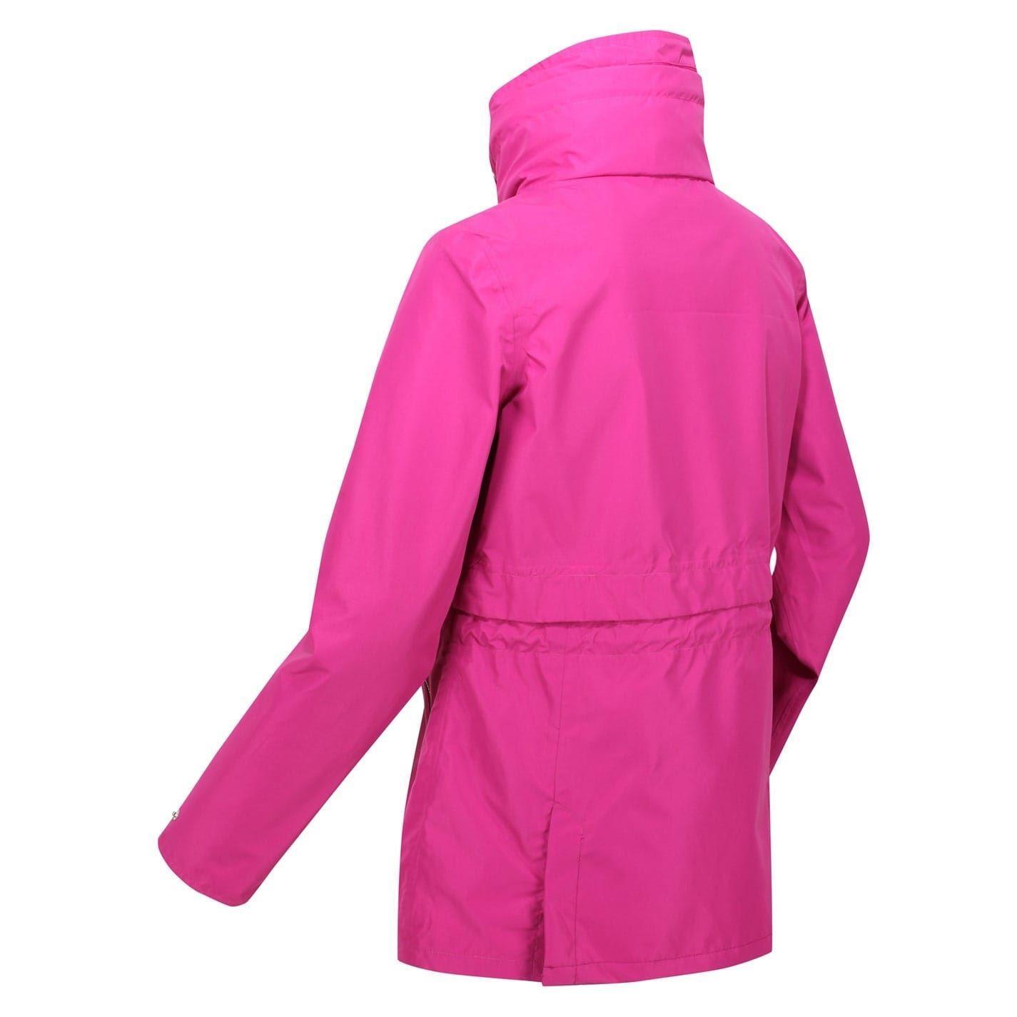 Imperméable Uni À Capuche Et Taille Ajustable NADIRA Femme (Fuchsia) 4/5