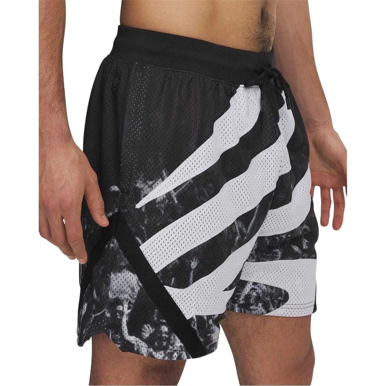 Pantaloncini Da Basket Uomo Under Armour Nero Bianco 4/4