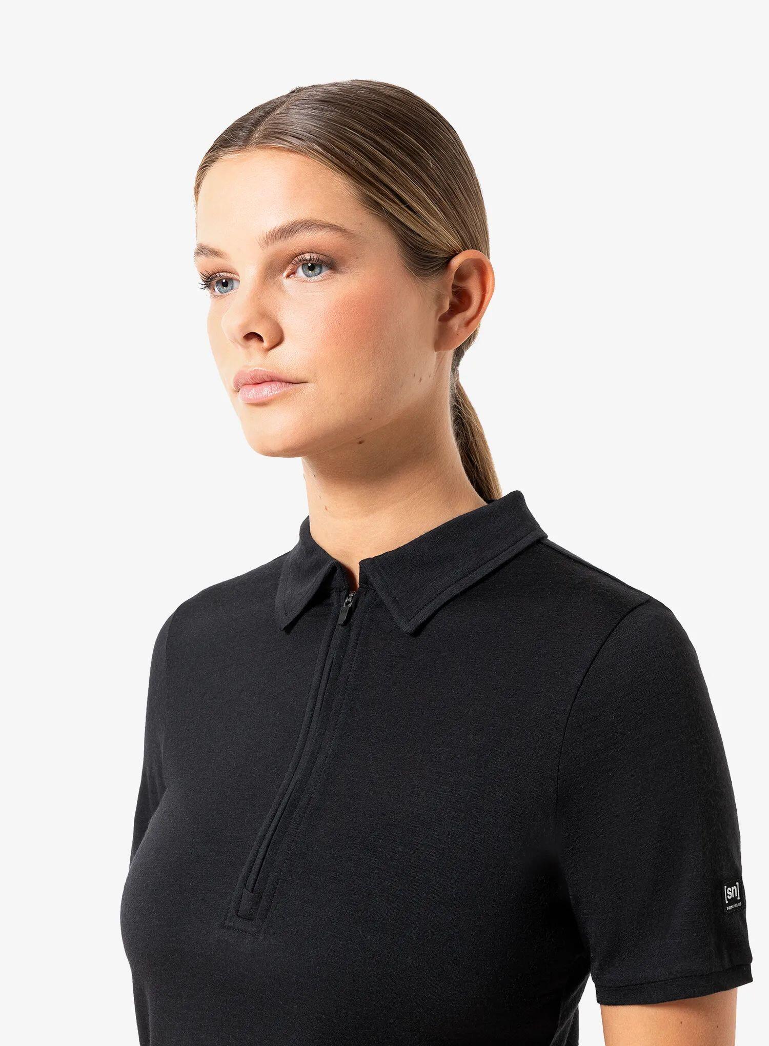 Koszulka polo damska Super.natural Zip Polo 3/4