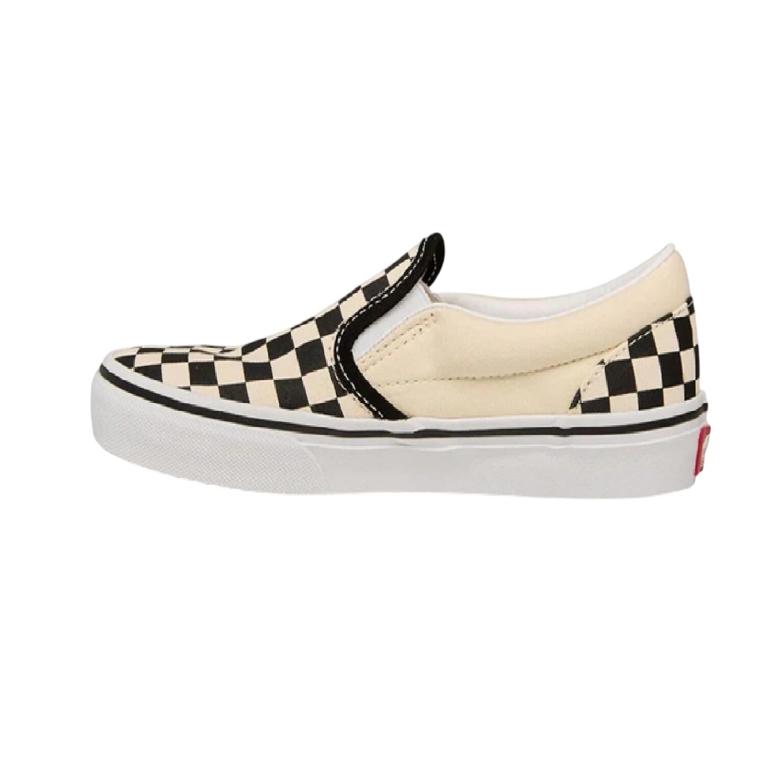 "Classic" Schachbrett Schuhe für , Zum Anschlüpfen Kinder Schwarz/Weiß 3/4
