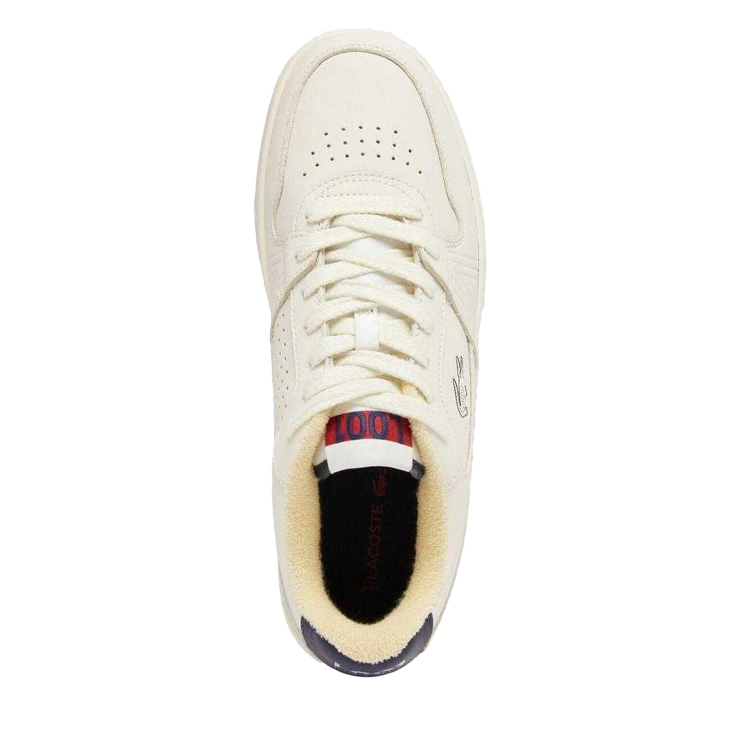"L001" Sneaker für , Leder Herren Naturweiß 3/4