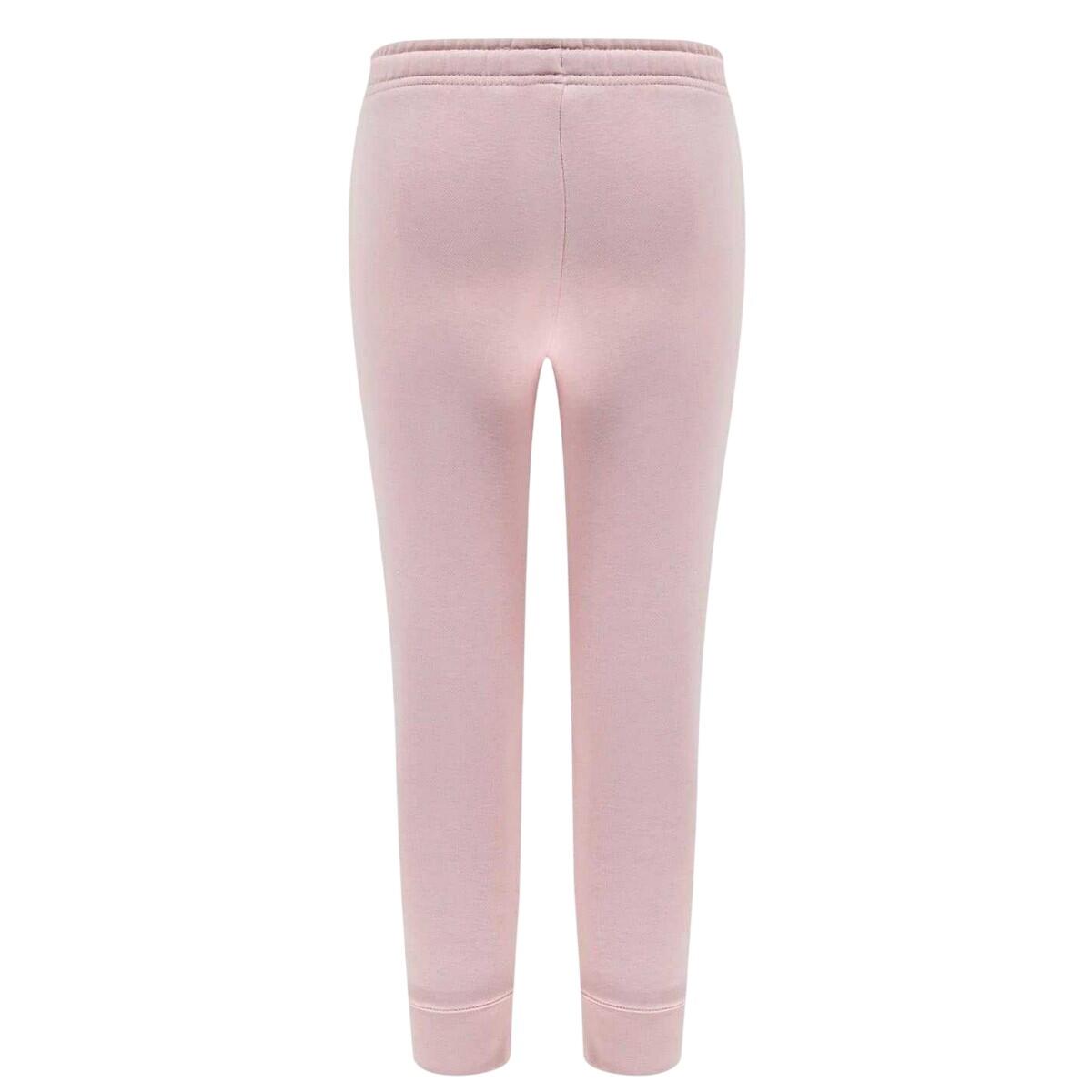 Childrens/Kids Embroidered Logo Jogging Bottoms (Pink) 3/4