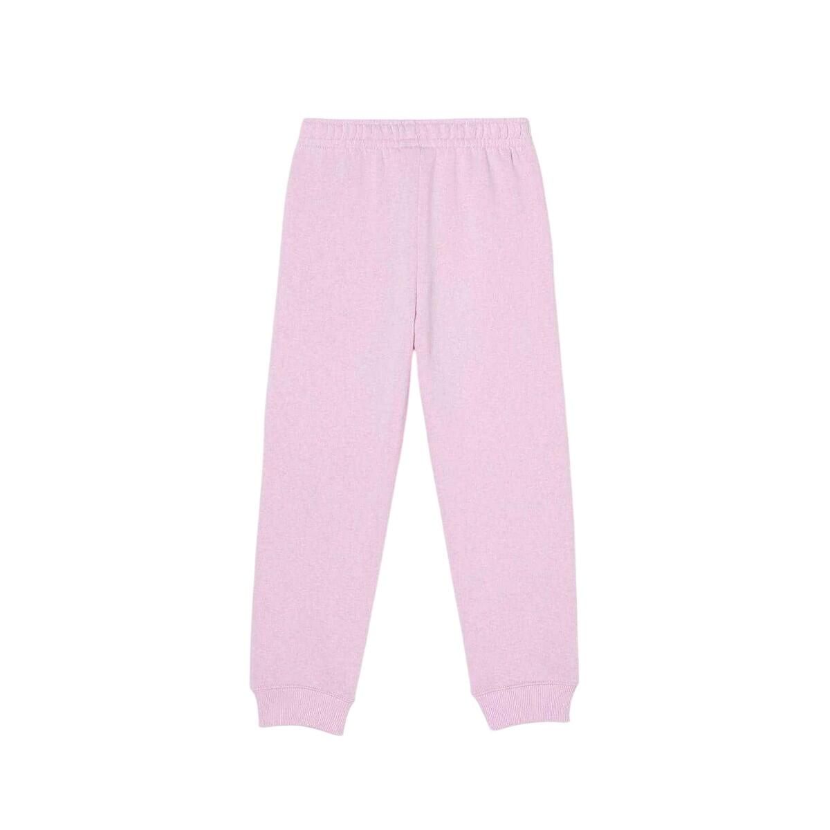 Childrens/Kids Embroidered Logo Jogging Bottoms (Pink) 2/4