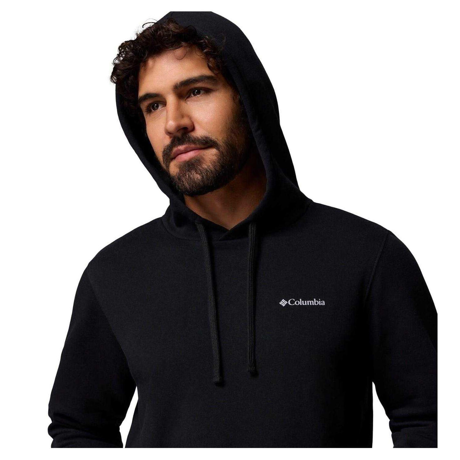 Mens Trek Graphic Print Pullover Hoodie (Black) 3/3