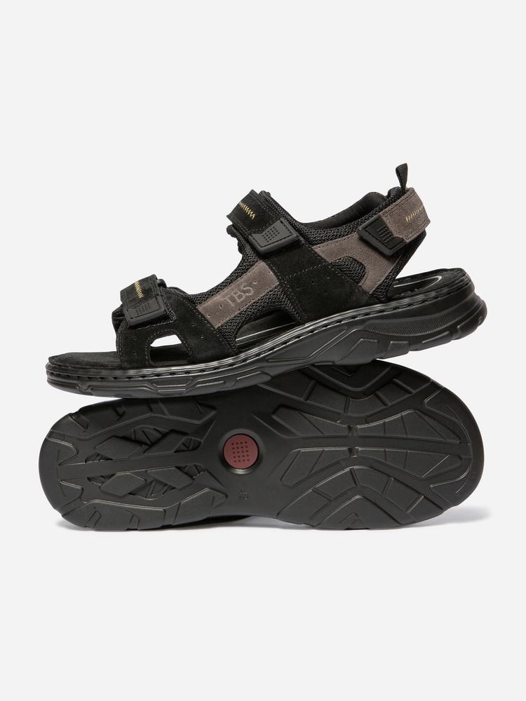 Sandales plates homme JAIMMYE Noir / Gris 3/5