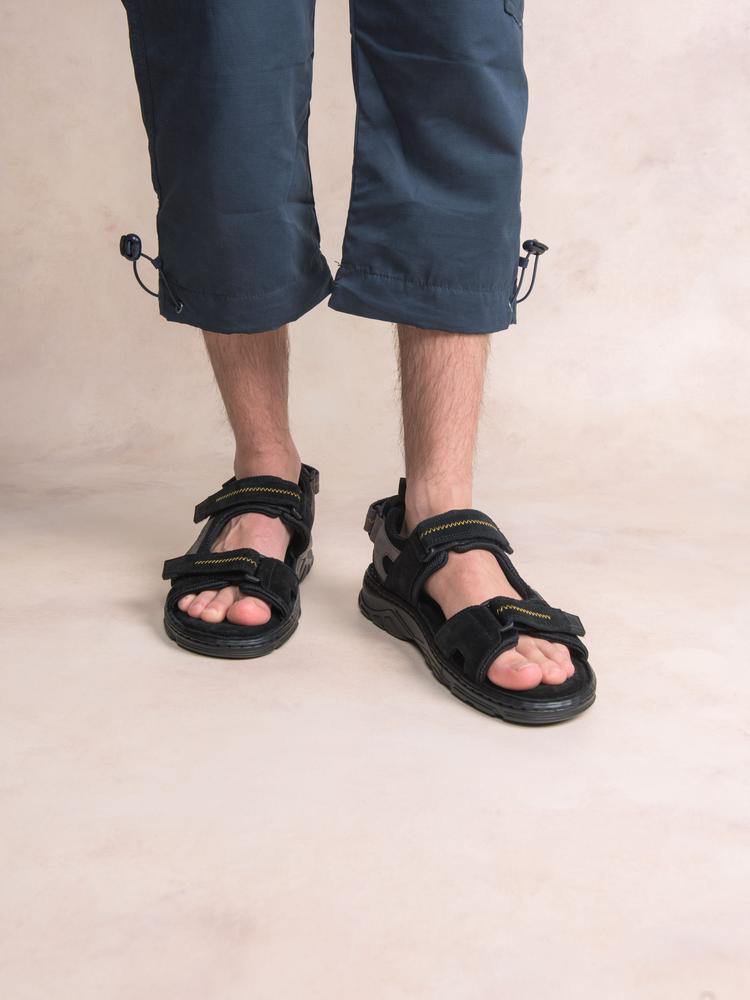 Sandales plates homme JAIMMYE Noir / Gris 2/5