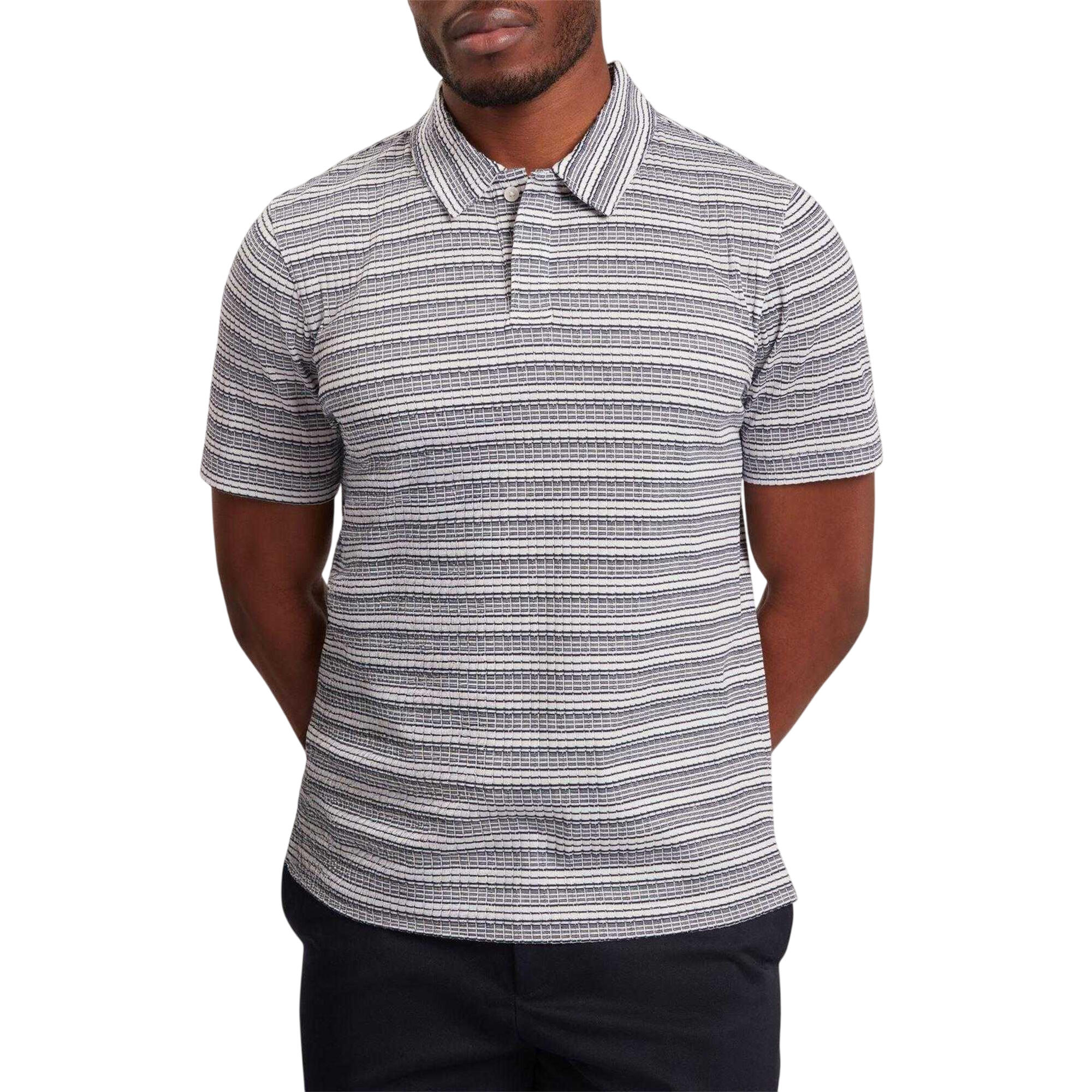 Poloshirt für , Waffelstrick Herren Marine 4/4