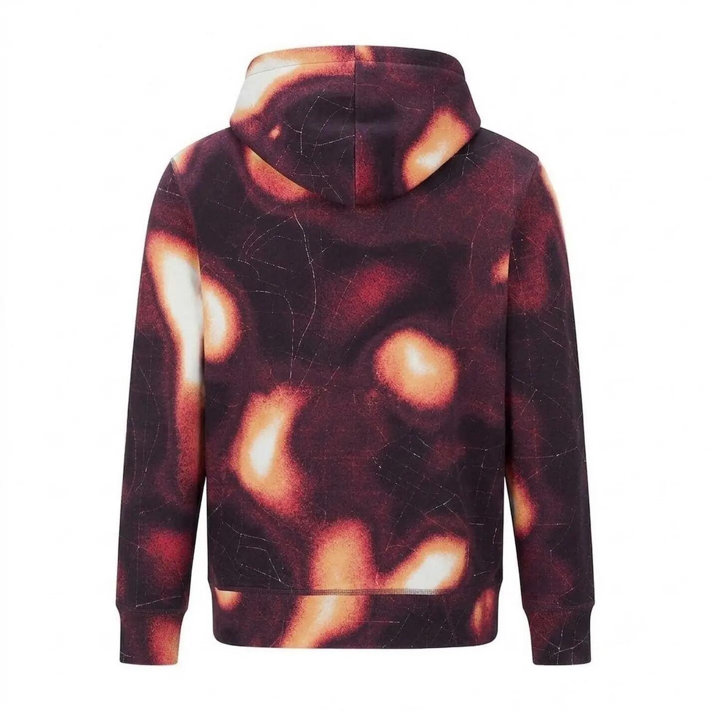 Mens Patterned Regular LongSleeved Hoodie (Medium Pink) 2/2