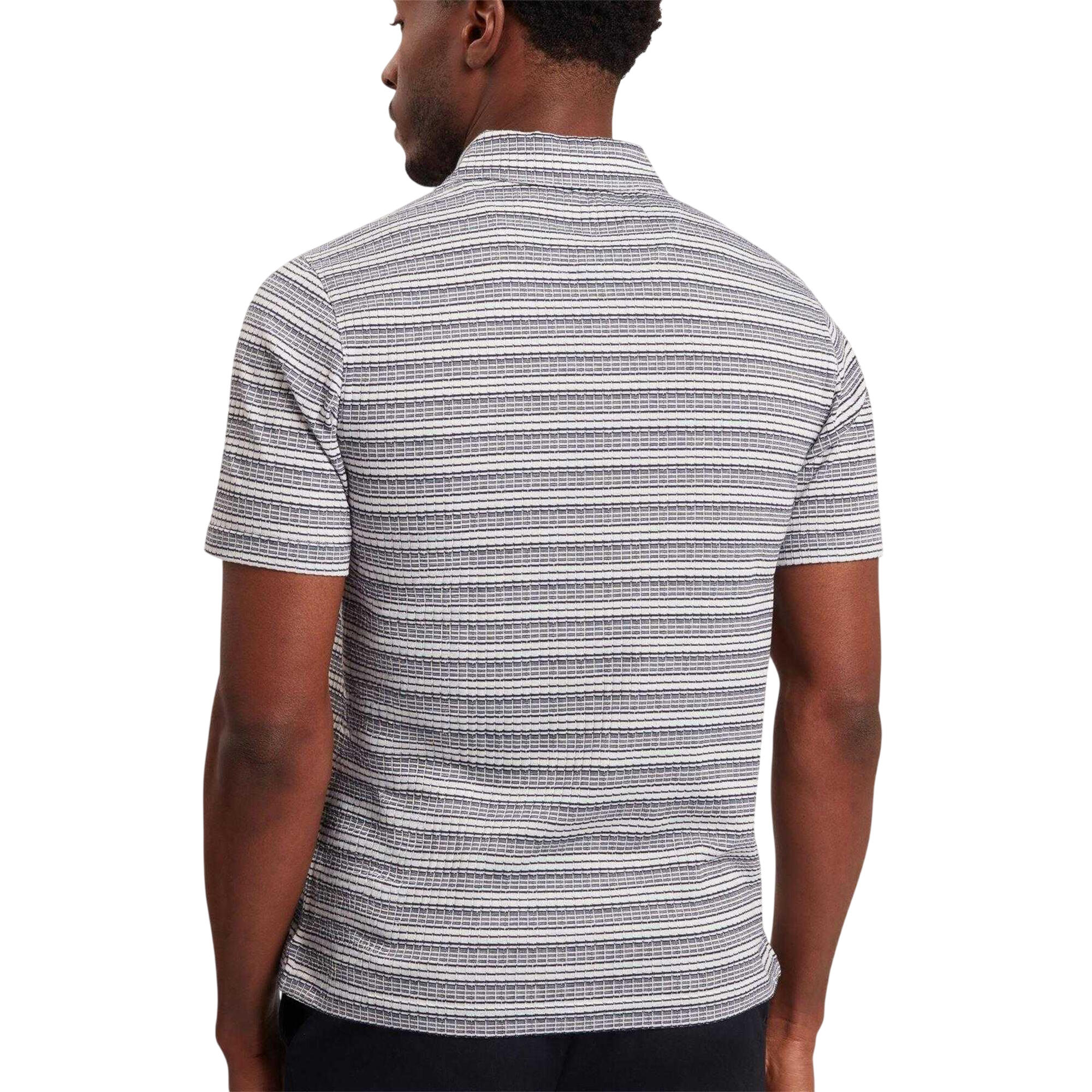 Poloshirt für , Waffelstrick Herren Marine 3/4