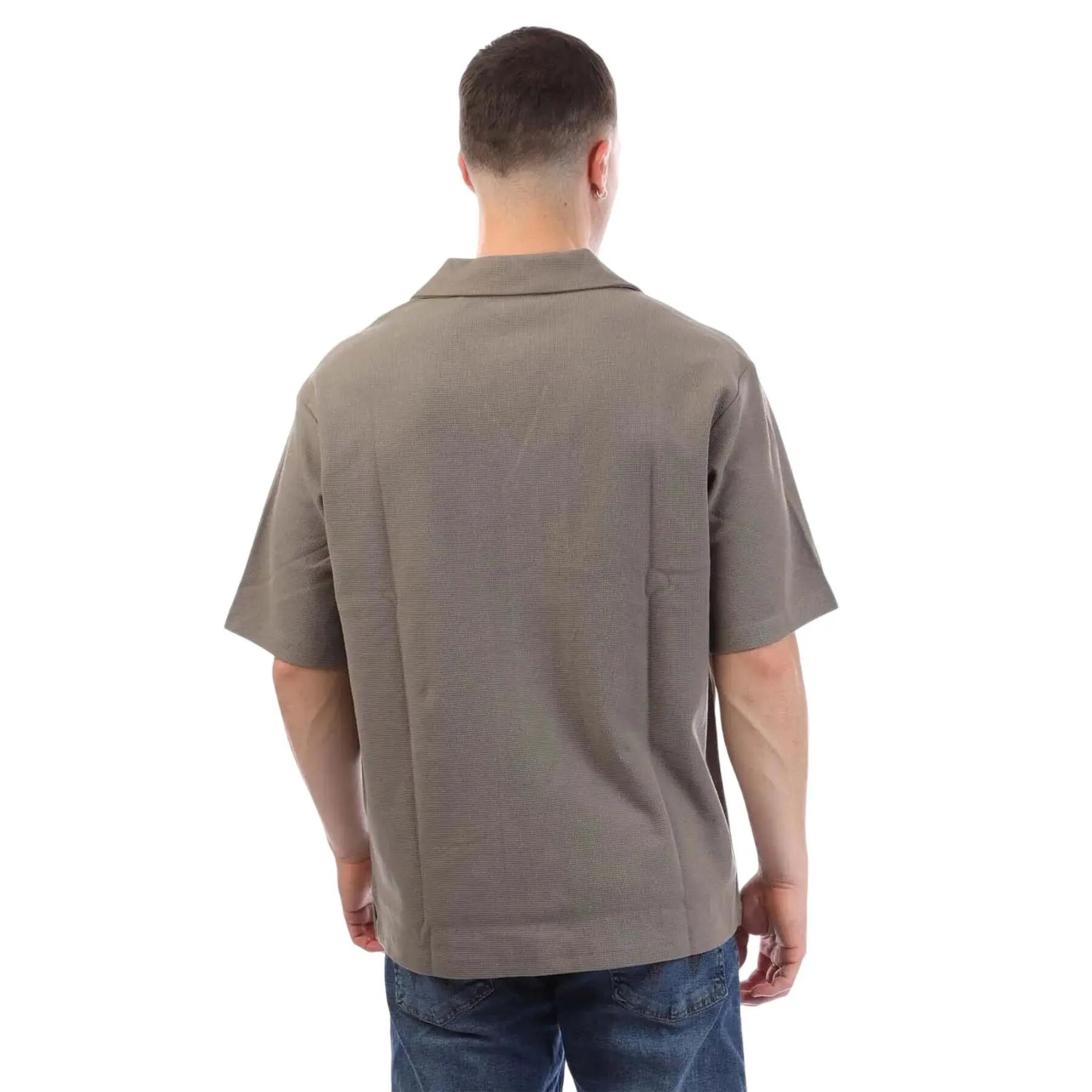 Mens Logo Knitted Shirt (Beige) 3/3