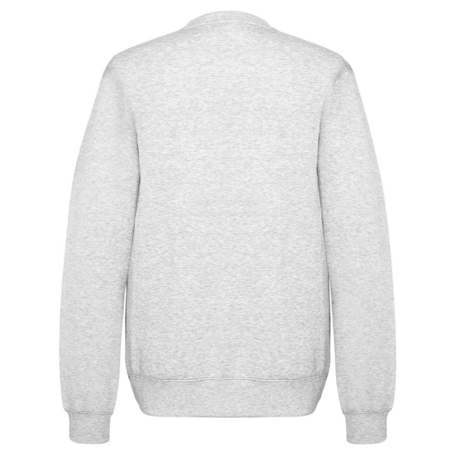Mens Fleece Crew Neck Sweatshirt (Charcoal Marl) 4/4