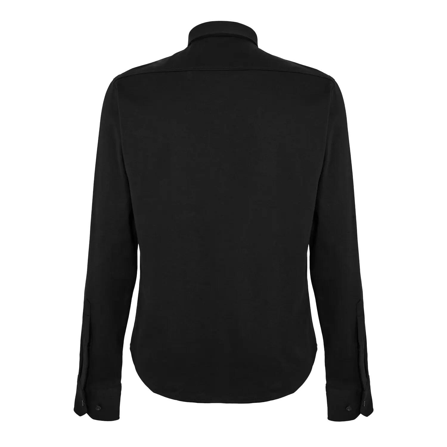 Mens Motion Logo Cotton Shirt (Black) 3/4
