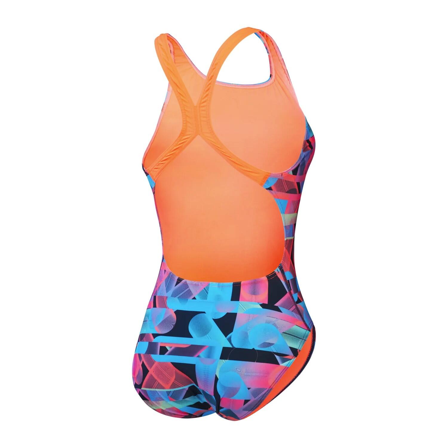 Maillot De Bain 1 Pièce Motif/style Imprimé Graphique Femme (Rouge Rose / Bleu 3/4