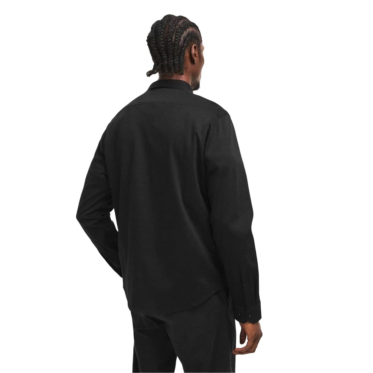 Mens Motion Logo Cotton Shirt (Black) 4/4
