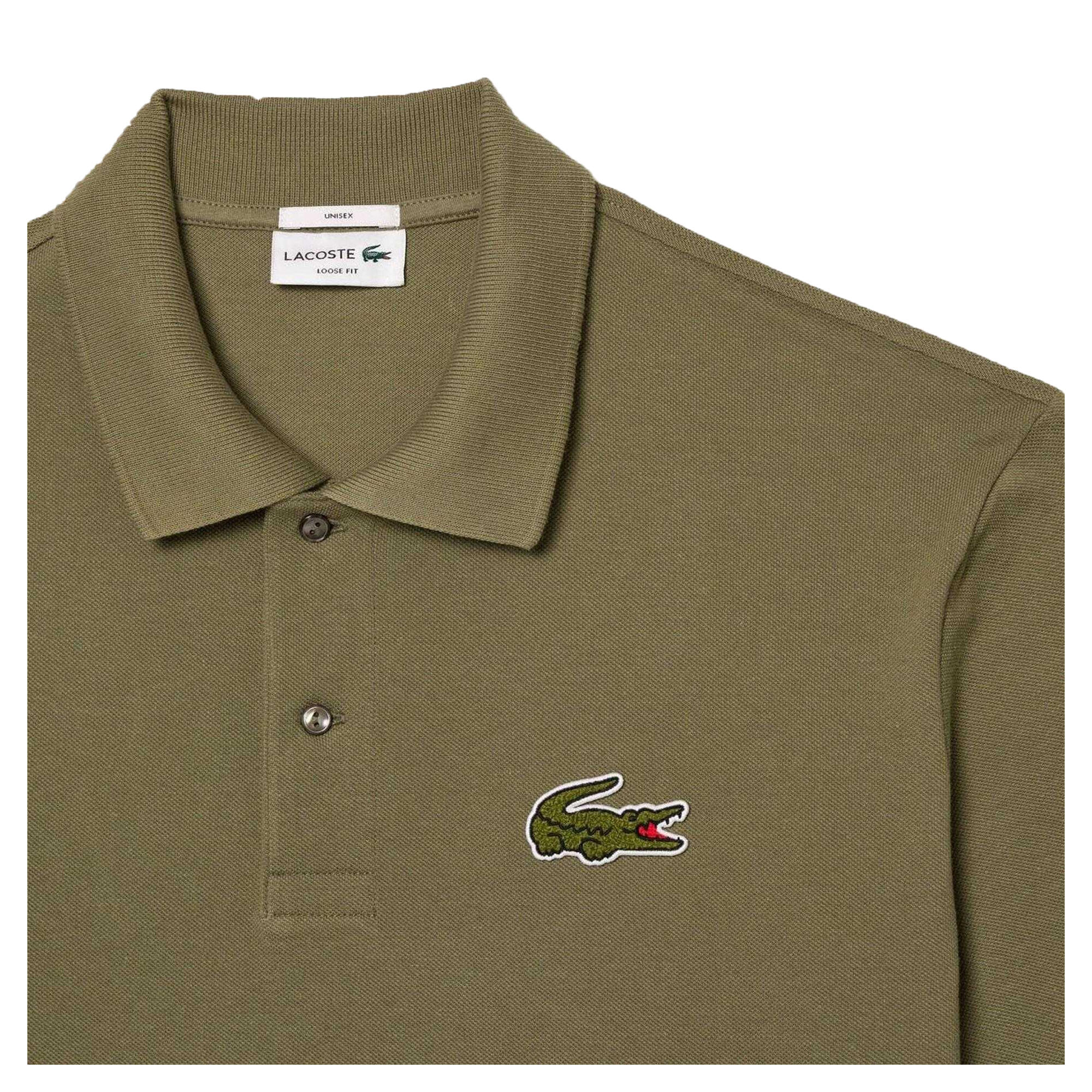 "L.12.12" Poloshirt für , lose Passform Herren Khakigrün 3/3