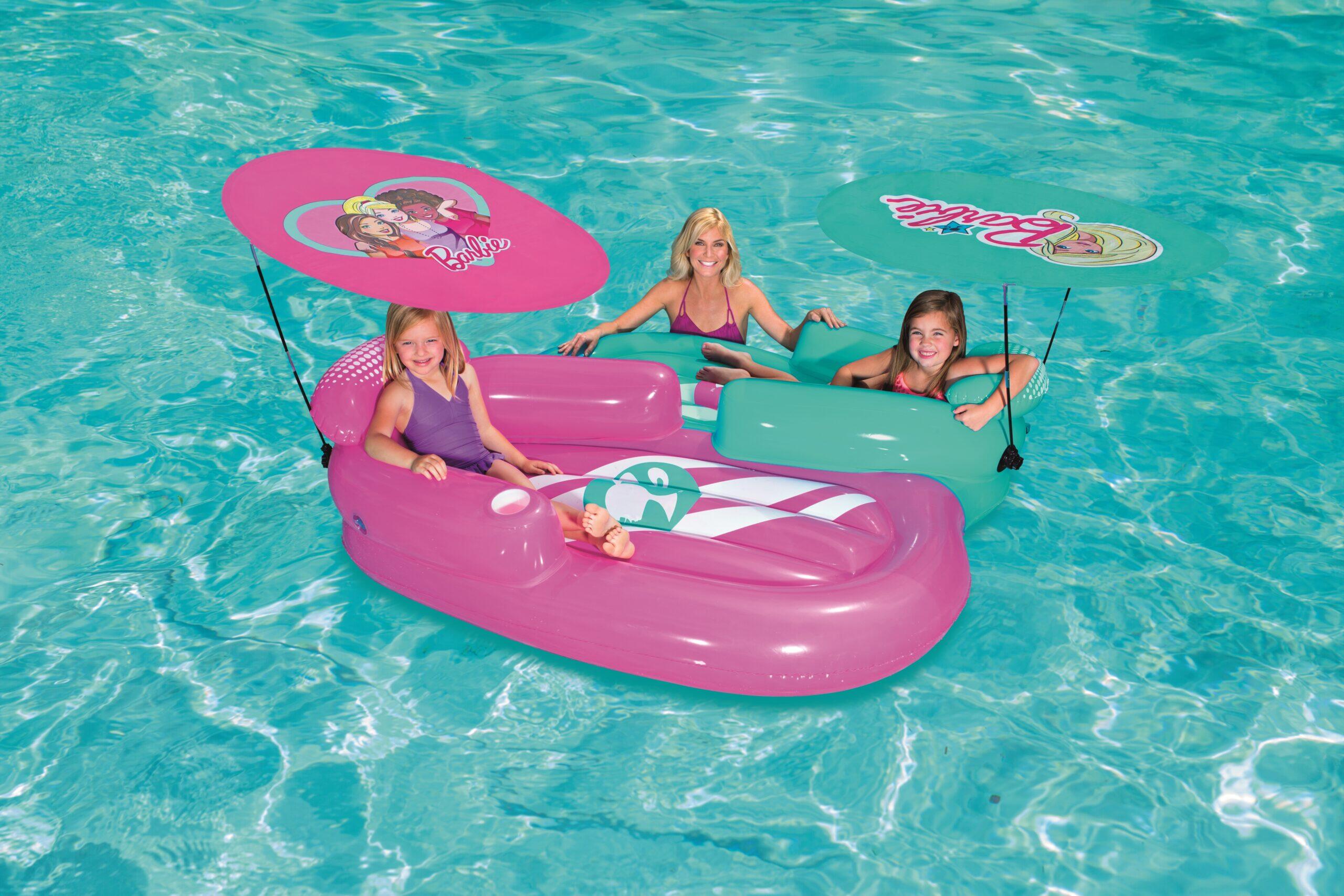 Bestway Barbie Tapete Duplo Inflável Parasol 178x170 cm Conjunto de Dois Tapetes 5/5