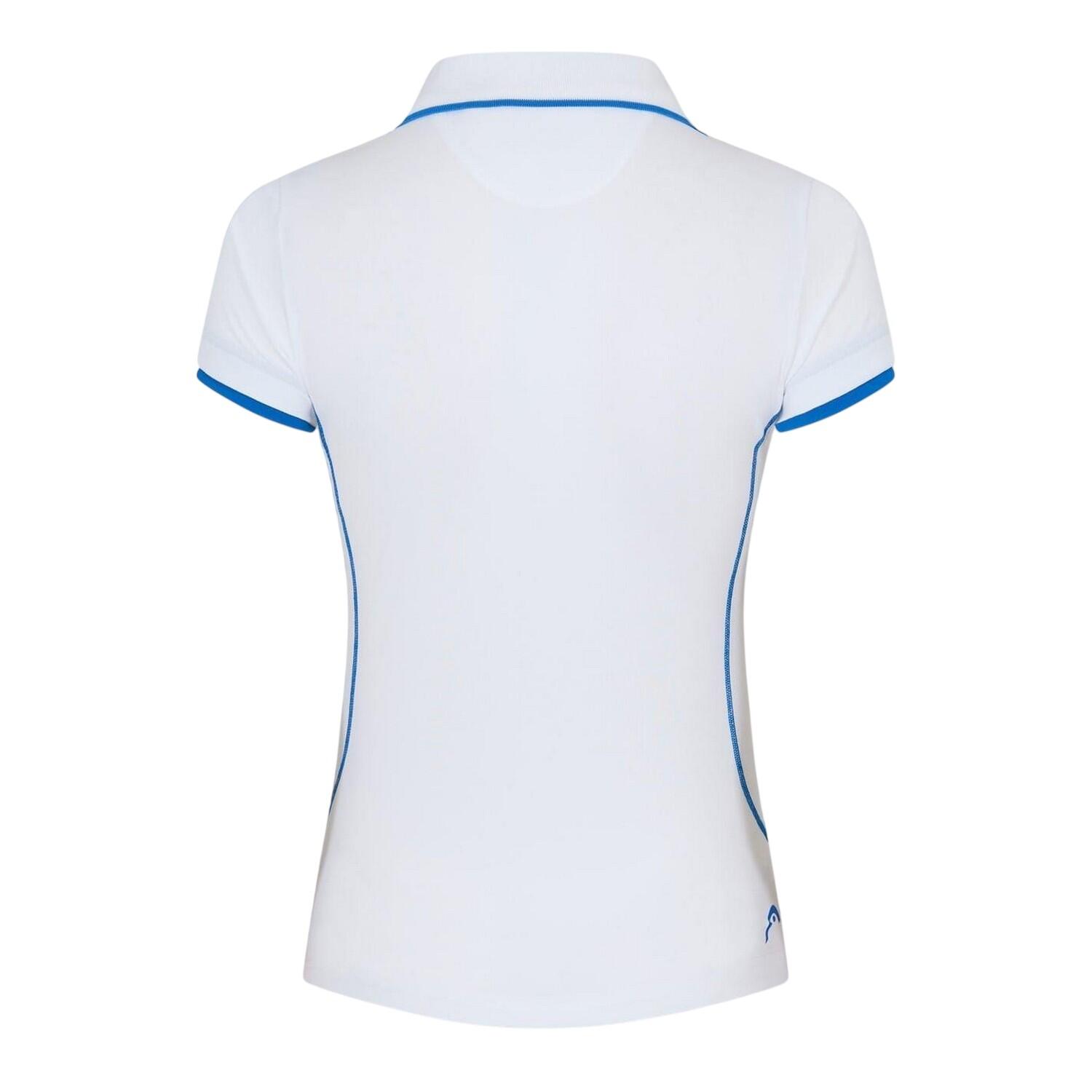 "Club Italy" Poloshirt für Damen Weiß 2/2