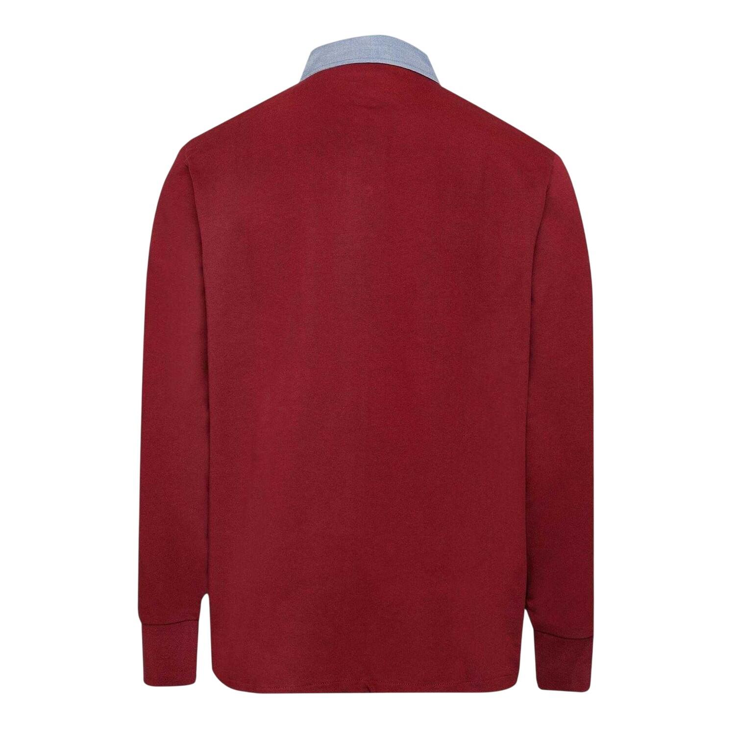 Felpa Polo Regolare Chambray Uomo Gant Rugger Rosso 2/2