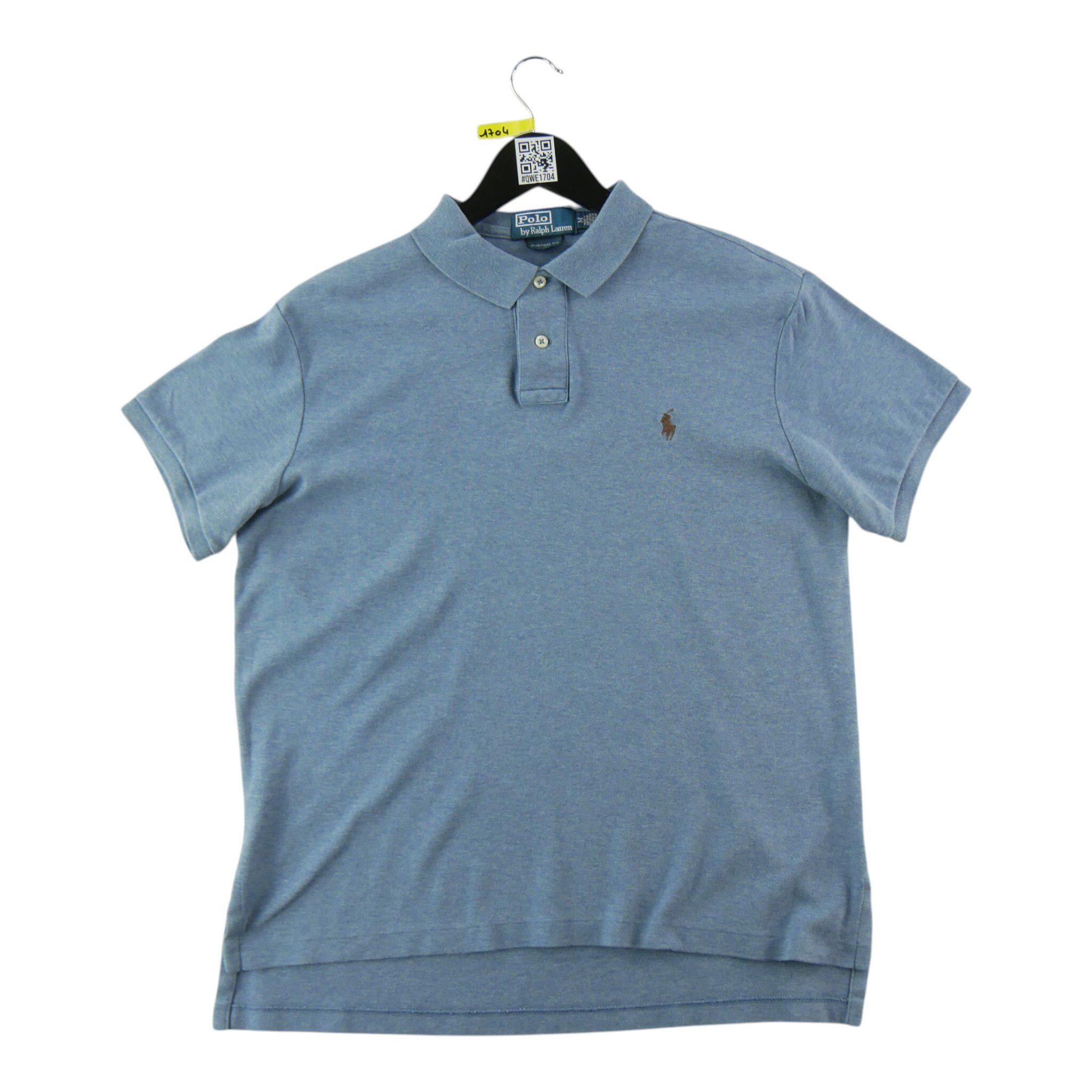 Tweedehands - Polo Ralph Lauren heren korte mouw lichtblauw polo - Goede staat 2/6