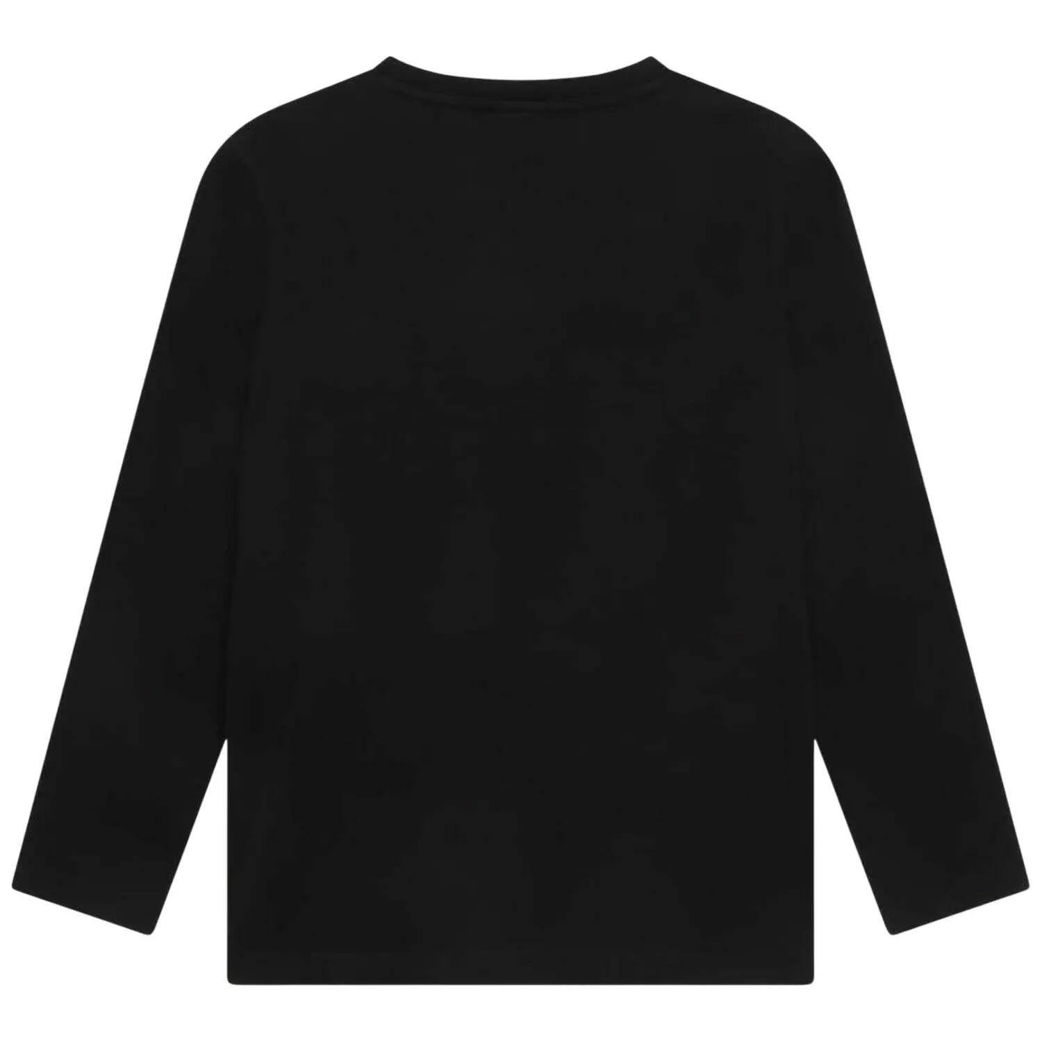 TShirt für Jungen, Langärmlig Kinder Schwarz 2/2