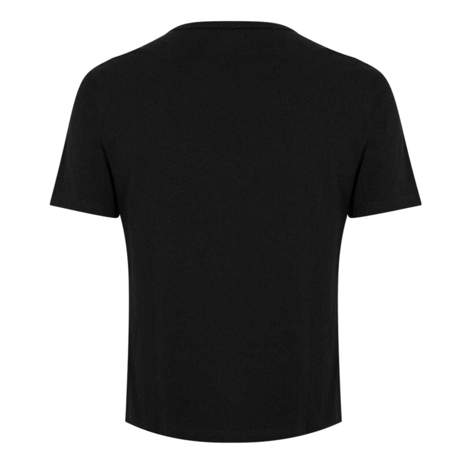 Mens Plain Crew Neck TShirt (Black) 2/2