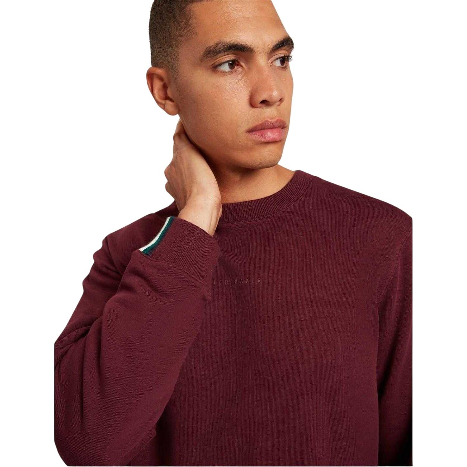 Sweatshirt für , Rundhalsausschnitt Herren Ochsenblutrot 4/4