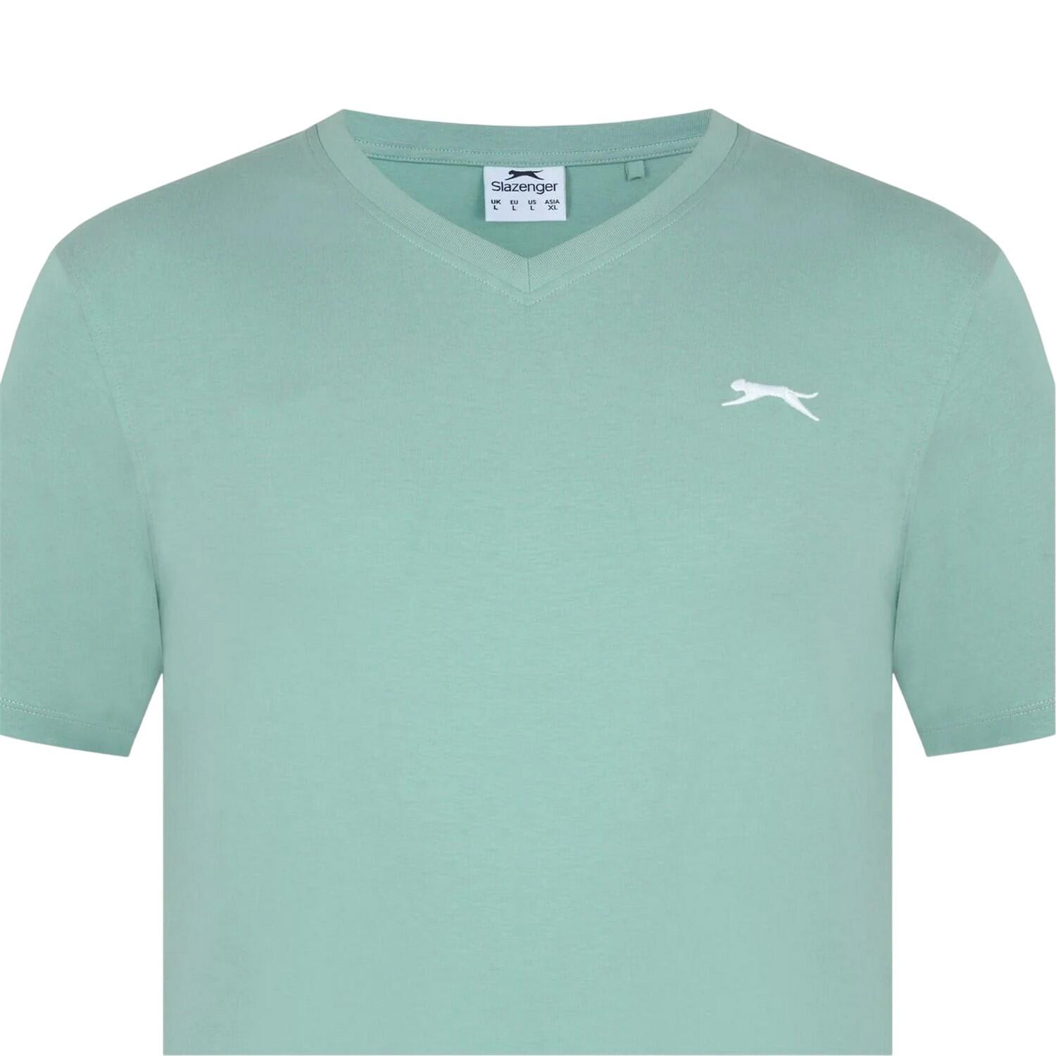 Mens Embroidered Logo Cotton TShirt (Pistachio) 3/3