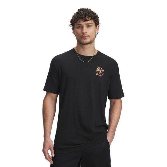 Tshirt Motif/style Ballon De Basket Homme (Noir)