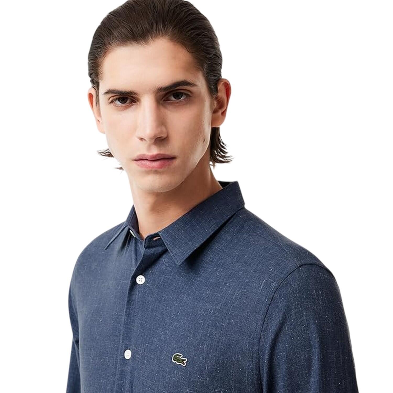 Hemd für , Regulär, Langärmlig Herren Dunkles Marineblau 3/4