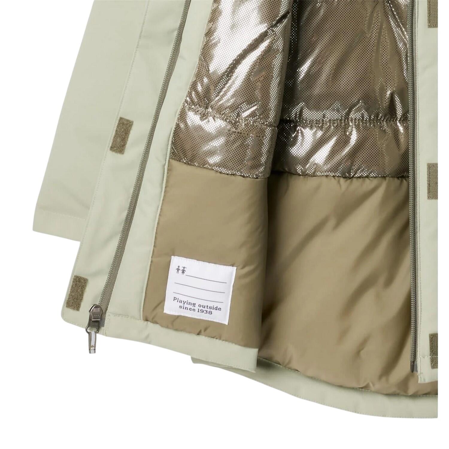 Boys Insulated Hiking Hooded Jacket (Green) 3/3