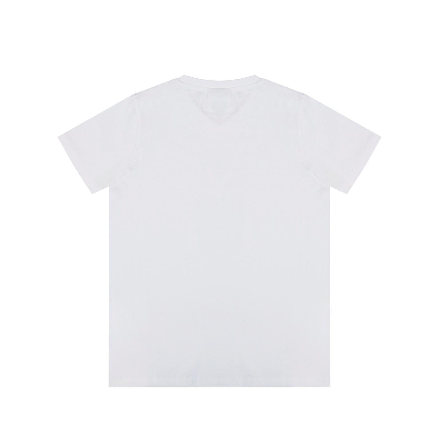 Maglietta Logo Cotone Scollo A V Ragazzi Slazenger Bianco 2/3