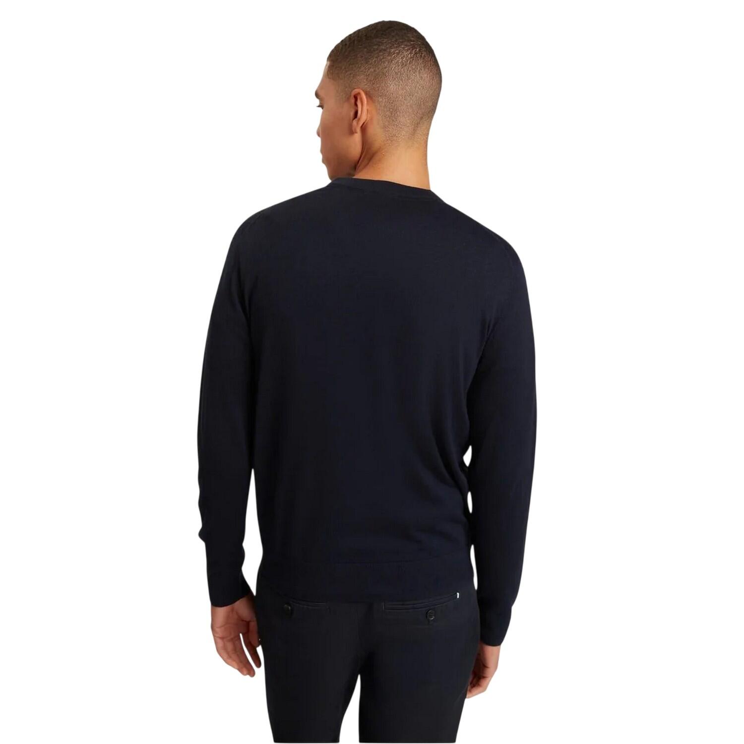 Pullover für , Merinowolle, Langärmlig Herren Marine 2/2