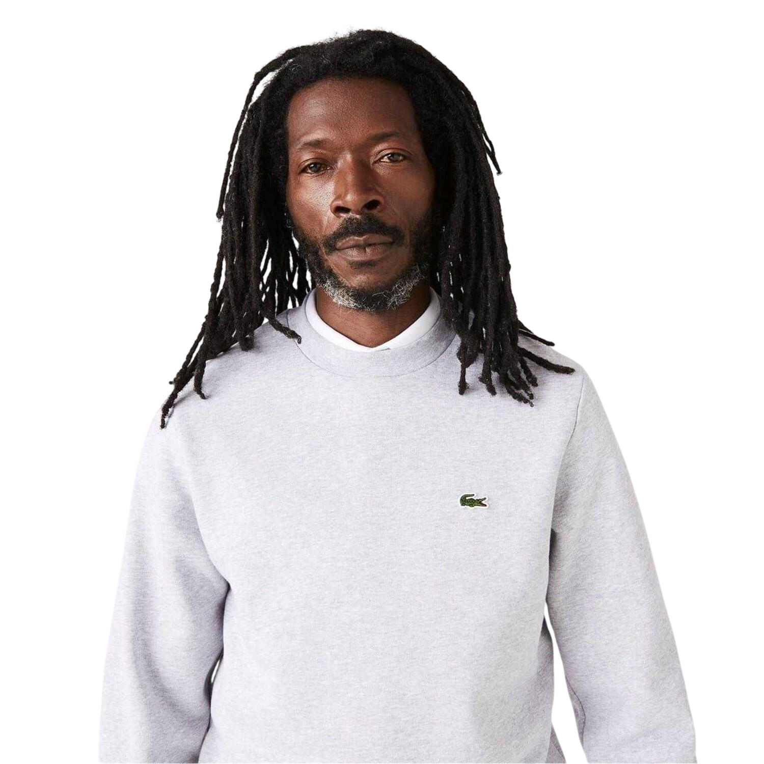 Sweatshirt für , Rundhalsausschnitt, Fleece Herren Hellgrau 3/3
