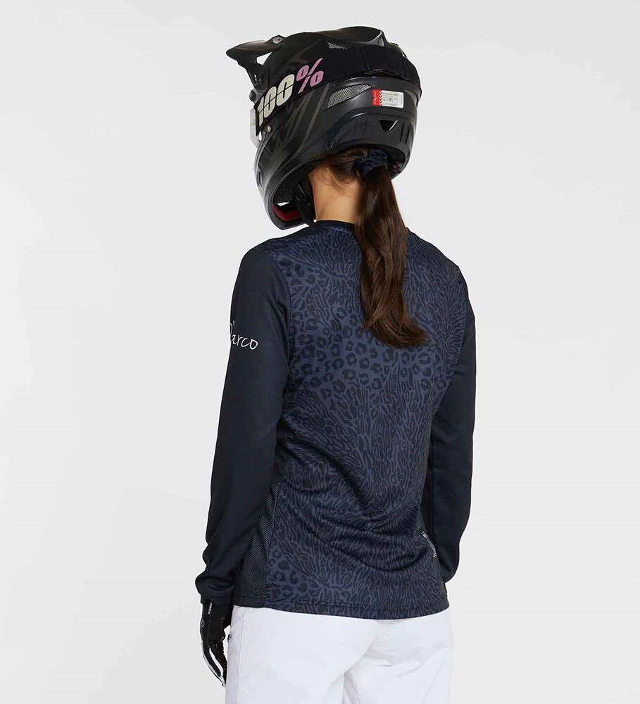 Dharco Vrouwen Lange Mouw Jersey Gravity Savannah Grijs/Zwart 3/5