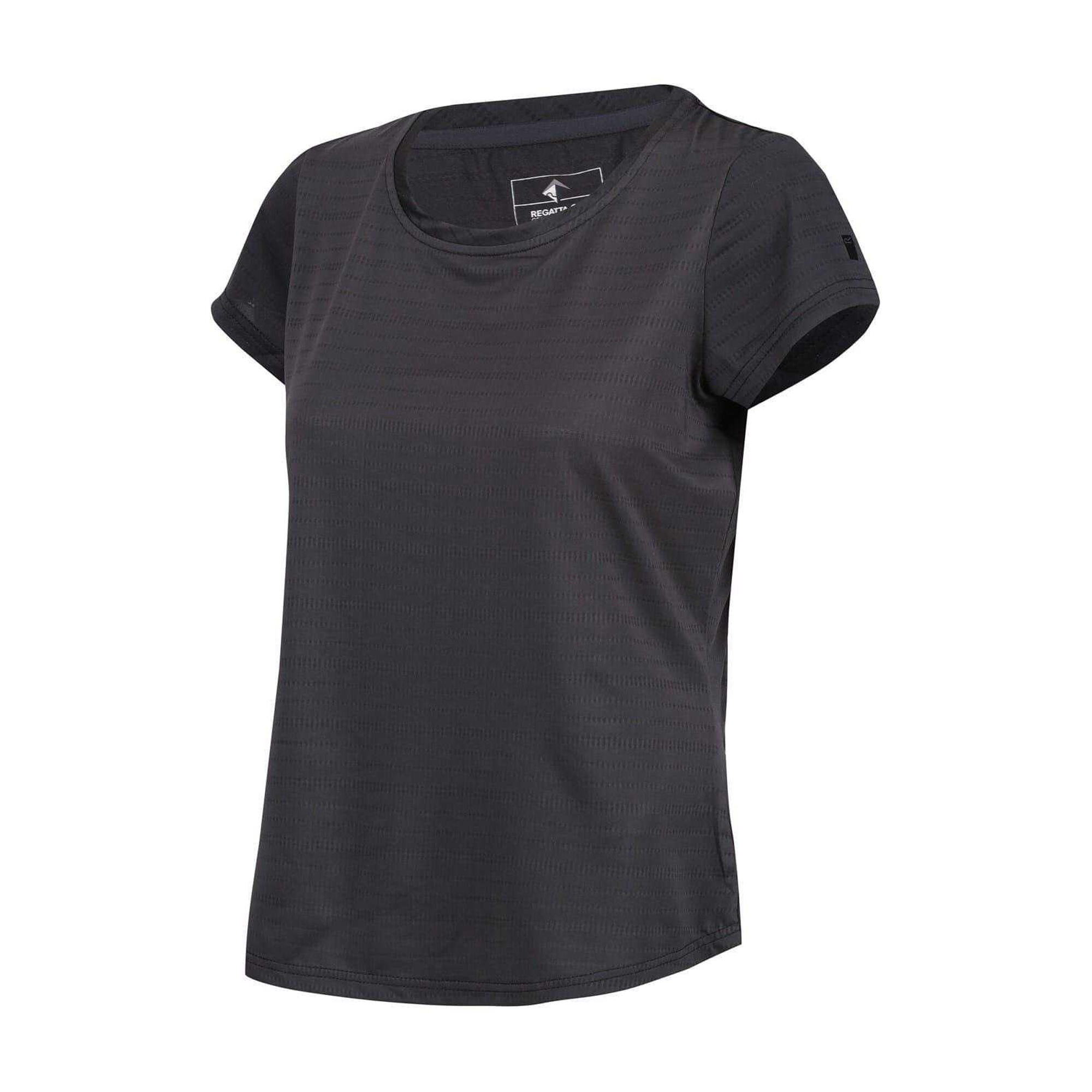 Maglietta Regolare Striscia Orizzontale Donna Regatta Grigio Foca 3/4