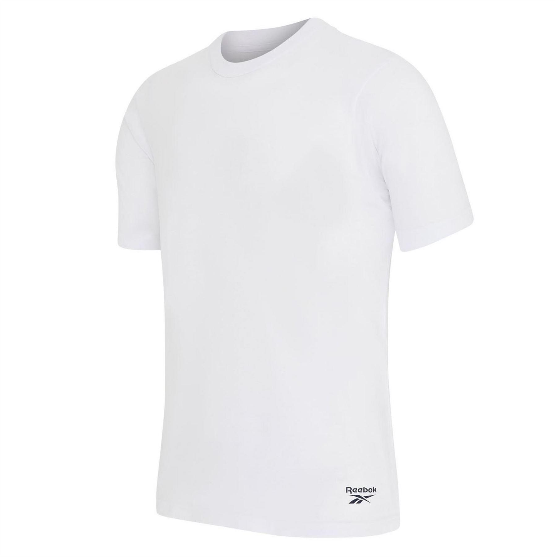 Maglietta Uomo Misura Confezione 3 Reebok Santo Rosso Bianco Blu Navy 3/3