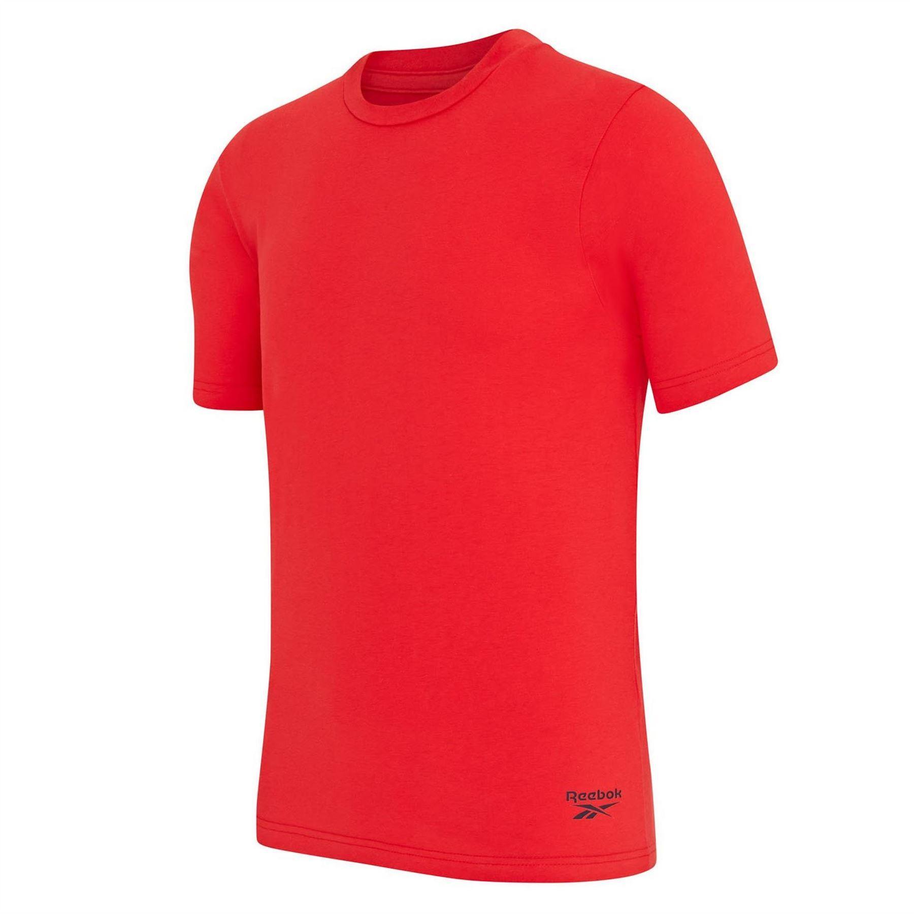Maglietta Uomo Misura Confezione 3 Reebok Santo Rosso Bianco Blu Navy 2/3