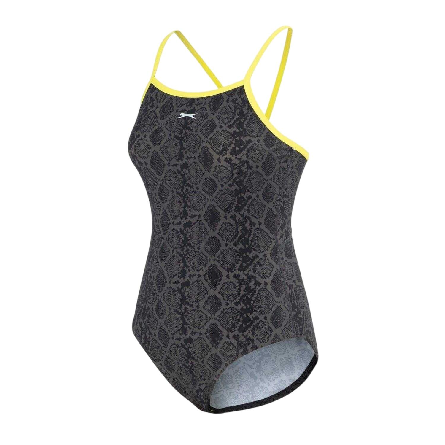 Maillot De Bain 1 Pièce Motif/style Peau De Serpent Femme (Noir / Vert) 3/3