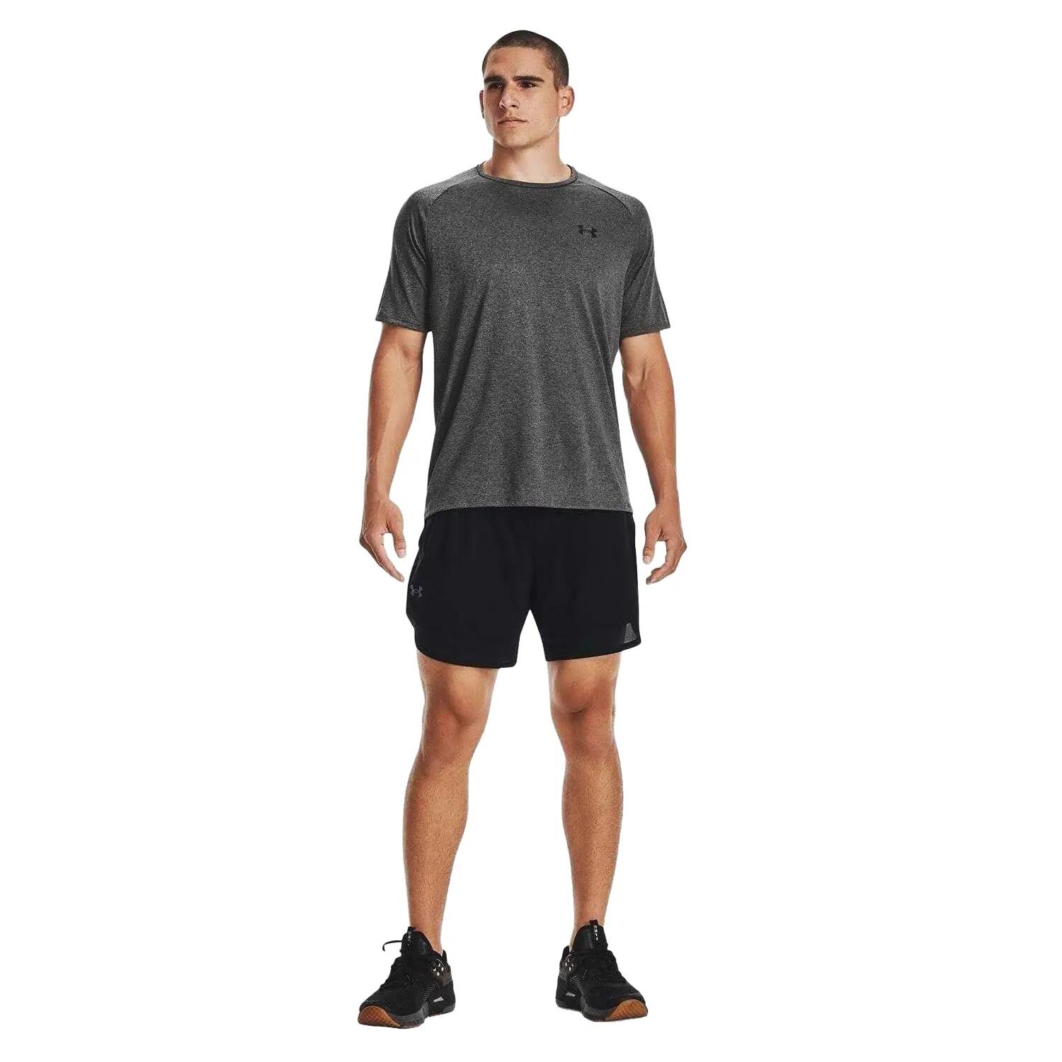 Maglietta Uomo Under Armour Tech 2.0 Carbone Con Toni Porpora 4/4