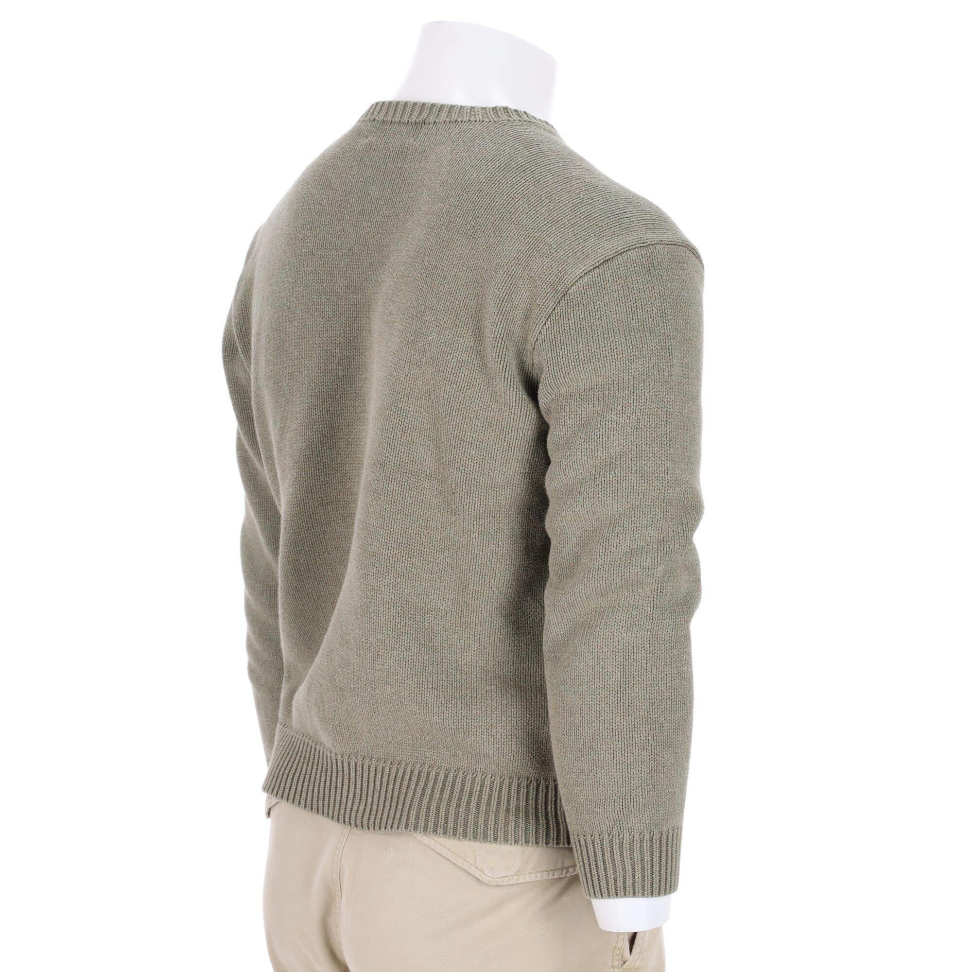 Seconde vie - Pull Homme  Col V Vert - Excellent 5/7