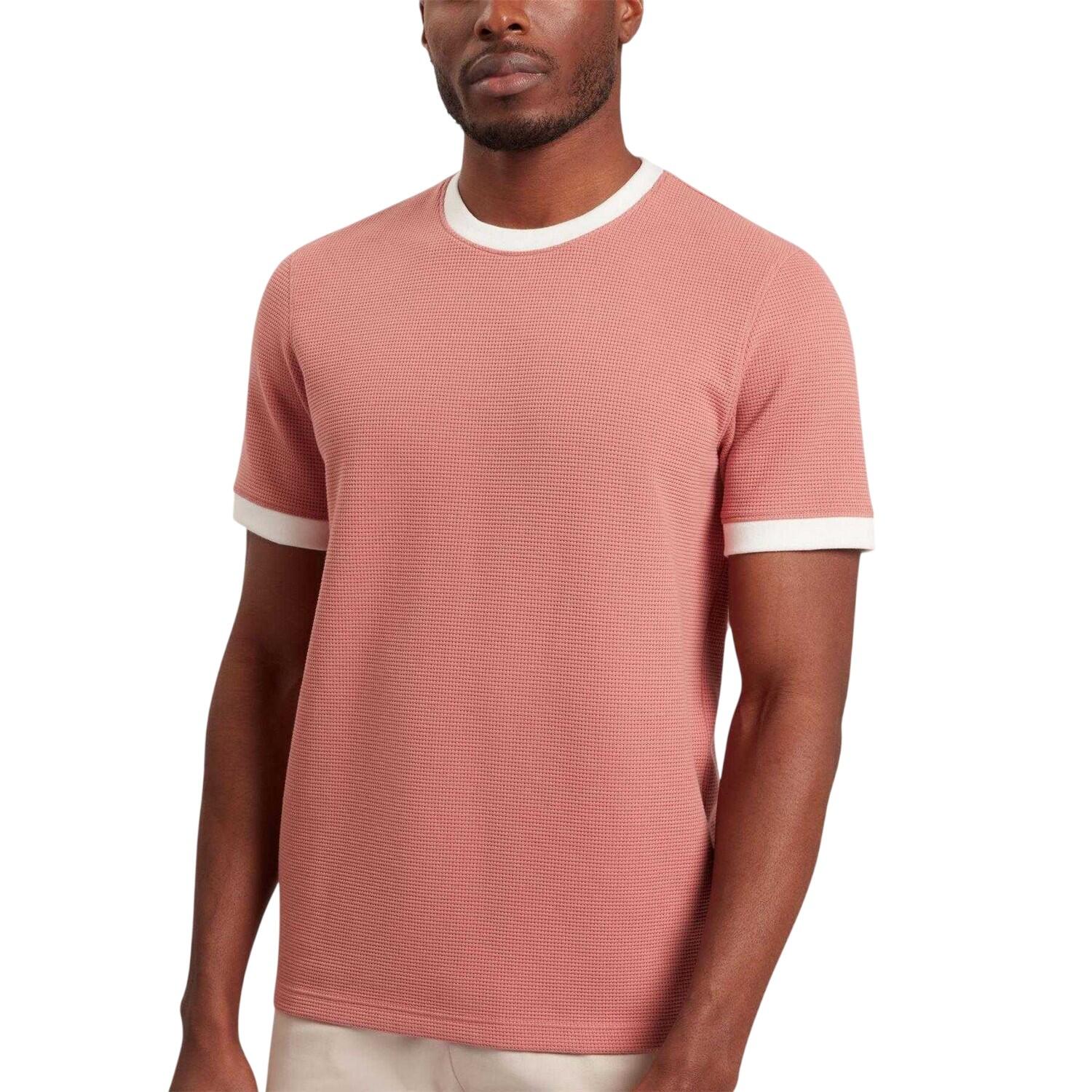 Mens Ringer TShirt (Mid Pink) 4/4