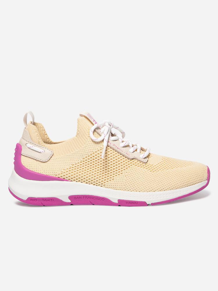 Chaussures de running Femme - JELLINA Jaune Pâle / Fuchsia 5/5