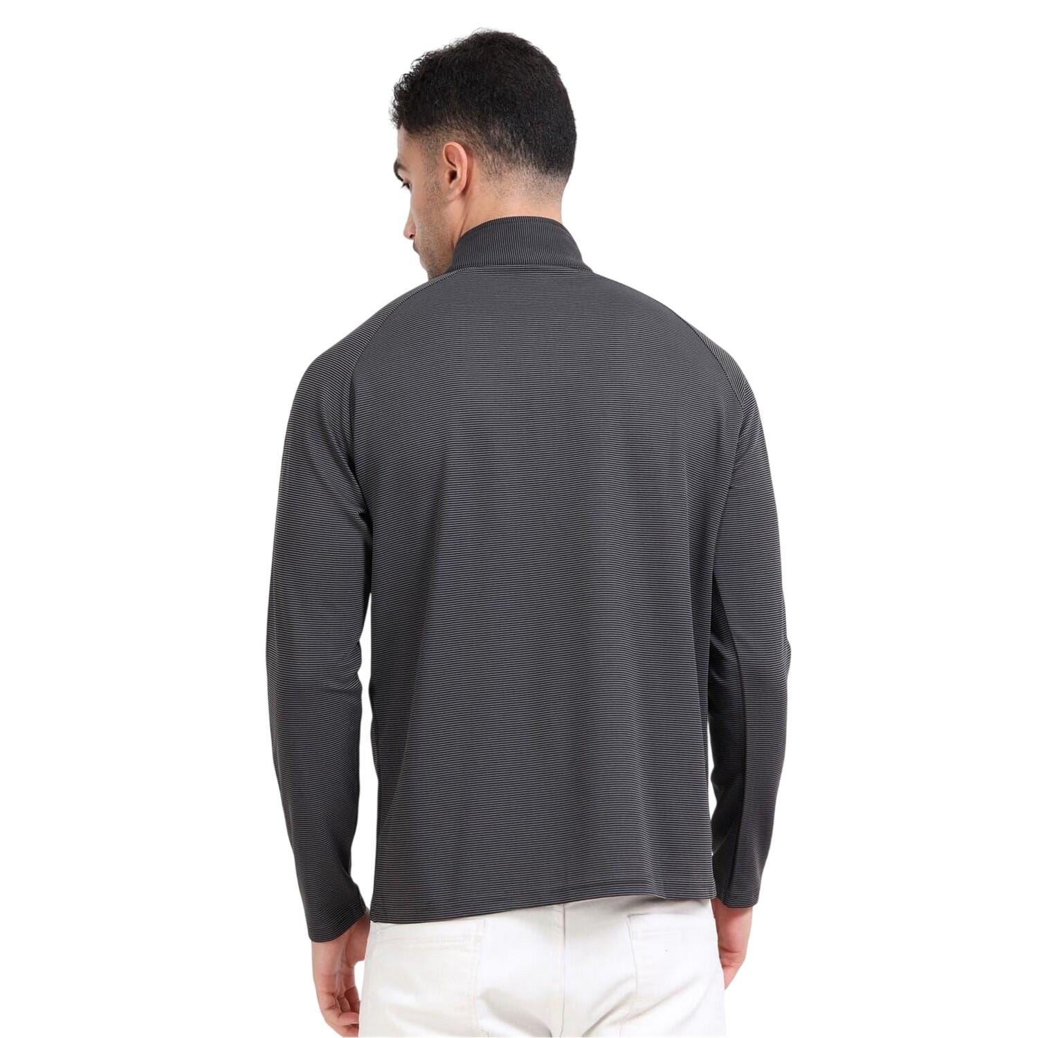 Mens Quarter Zip Sweatshirt (Grey) 2/4