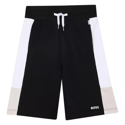 Short De Jogging Motif/style Blocs De Couleurs Enfant (Noir)