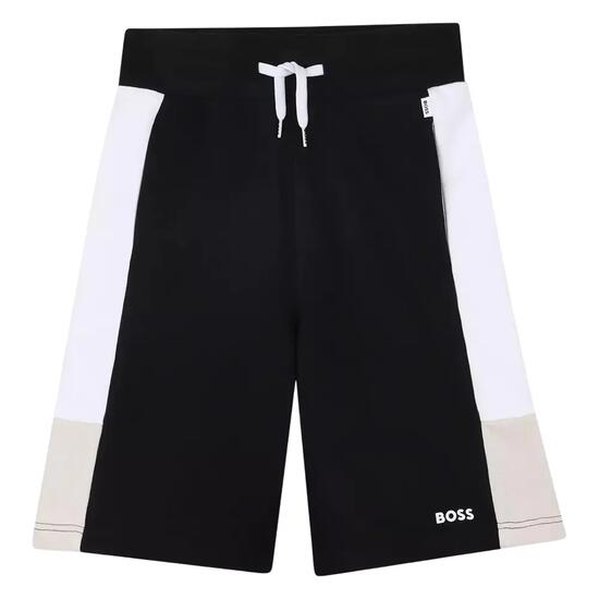 Short De Jogging Motif/style Blocs De Couleurs Enfant (Noir)